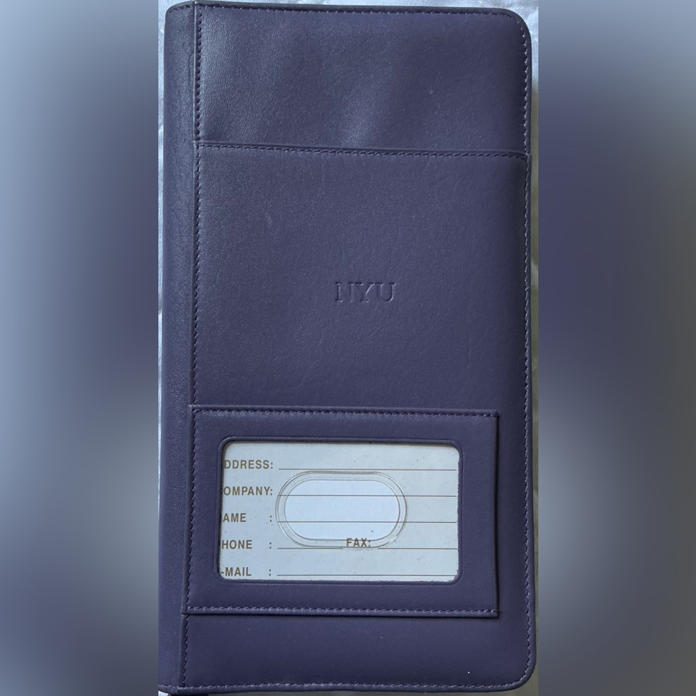 Levenger Leather Folio with NYU Monogram
